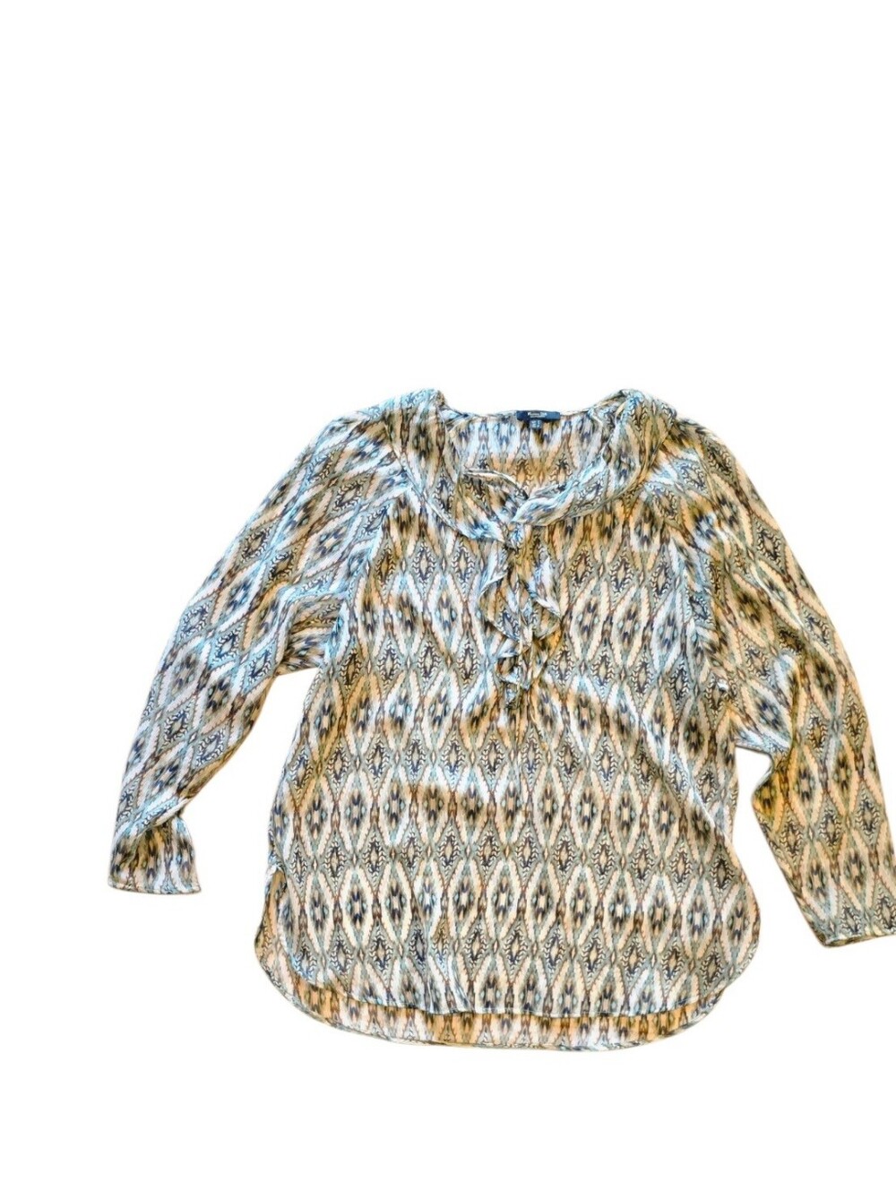 Massimo Dutti Printed Ruffle Blouse  Size Small - Picture 2 of 8
